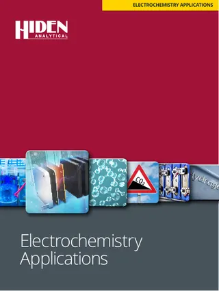 Portada del catálogo de Electroquímica DEMS y OEMS de Hiden Analytical