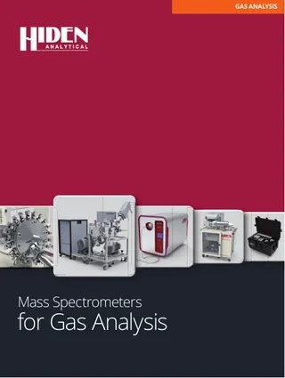 Portada del catálogo de Análisis de gases de Hiden Analytical