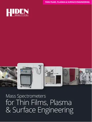 Portada del catálogo de Análisis de plasma de Hiden Analytical