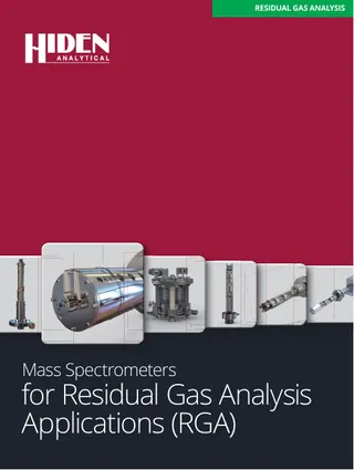 Portada del catálogo de Gases residuales y vacío de Hiden Analytical