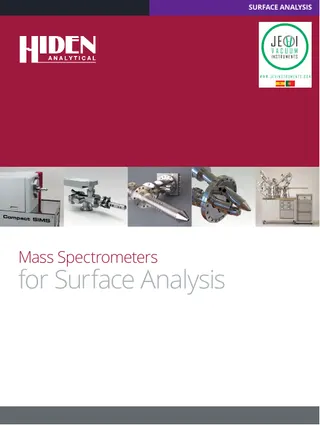 Portada del catálogo de Análisis de superficies SIMS de Hiden Analytical
