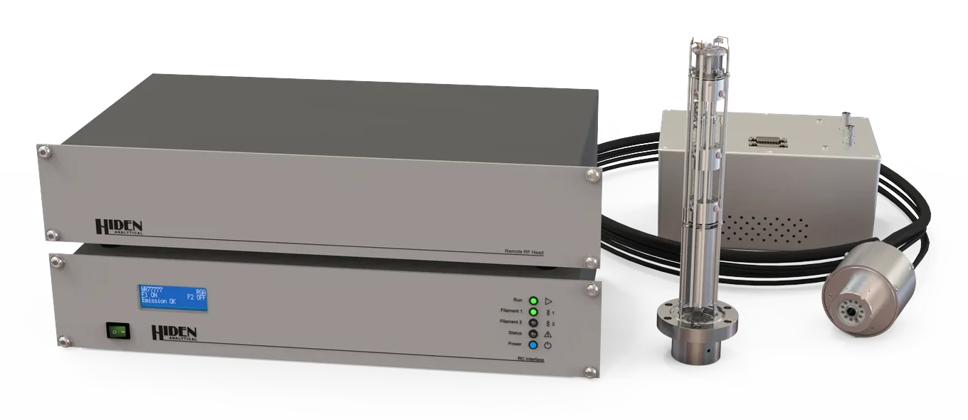 HAL 101X RC de Hiden Analytical: electrónica en rack, cabezal remoto y sonda cuadrupolar para entornos con radiación