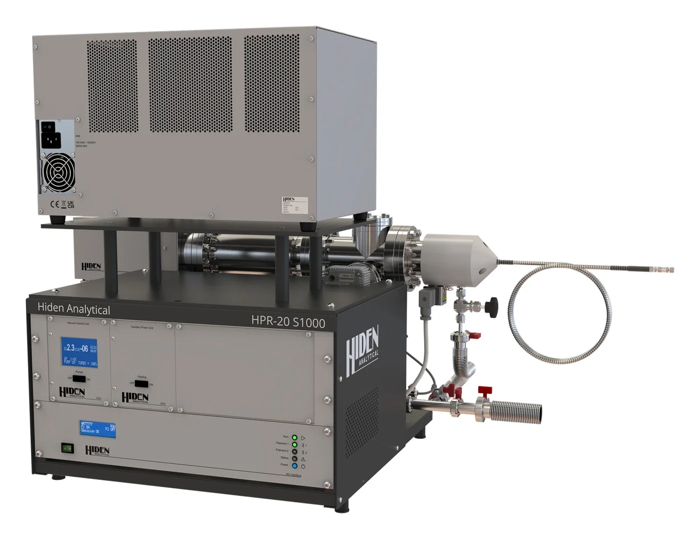 HPR-20 S1000 de Hiden Analytical · Análisis de gases con rango de masas ampliado · JEV Instruments