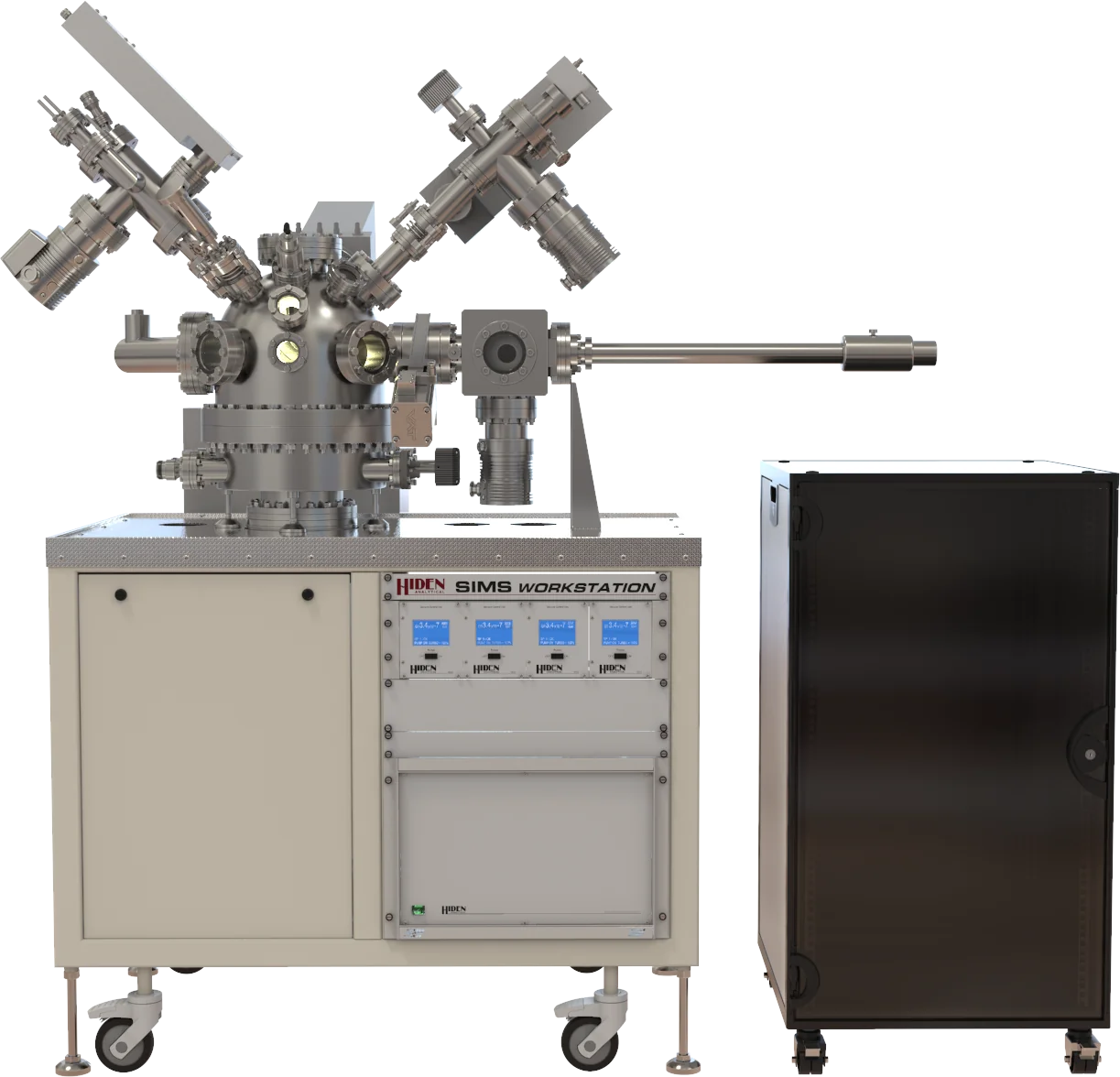 SIMS Workstation de Hiden Analytical · Análisis de superficies por espectrometría de masas de iones secundarios · JEV Instruments